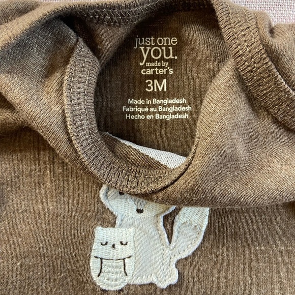 Carter’s Double Unisex Matching Brown Bear Pant Set - Picture 8 of 12